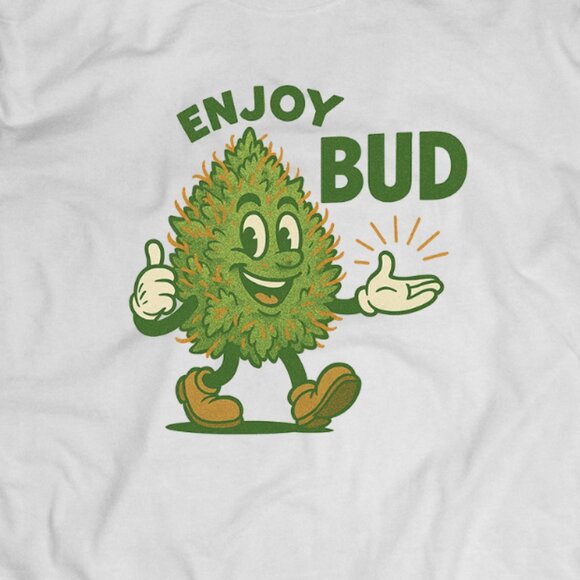 Funny Enjoy Bud Cannabis smoker Tee - Picture 2 of 2